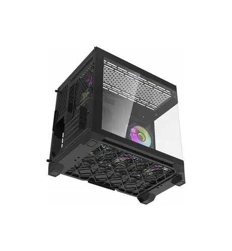 Aigo carcasă Case mATX - FT418 negru - 6 ventilatoare A-RGB de 120 mm incluse - 5