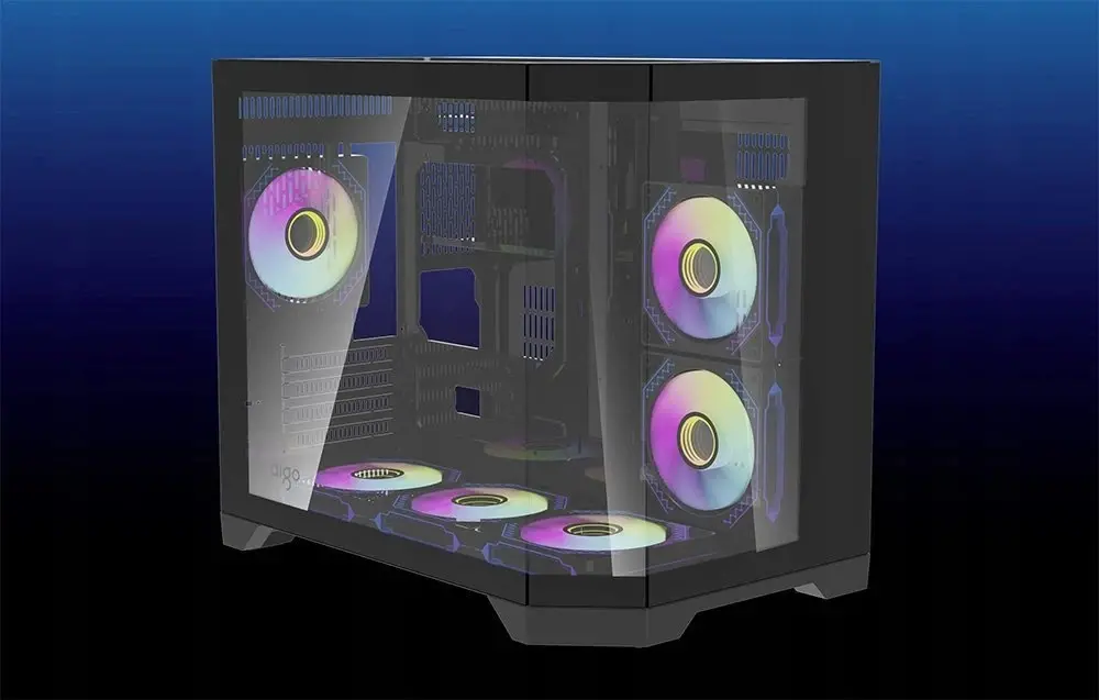 Aigo κουτί Case mATX - FT418 μαύρο - περιλαμβάνονται 6 ανεμιστήρες A-RGB 120 mm - image 9