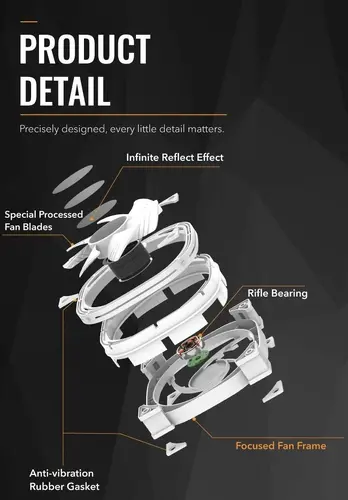 Darkflash вентилатор Fan 120mm Infinity 24R Pro - Infinity Mirror, ARGB, Reverse - Black - image 8