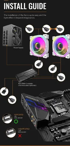 Darkflash вентилатор Fan 120mm Infinity 24R Pro - Infinity Mirror, ARGB, Reverse - Black - image 9