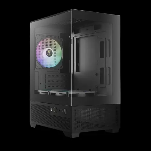 Gamdias кутия Case mATX - AURA GC9M Elite - 3 x 120 mm A-RGB, USB-C, Tempered Glass - image 1