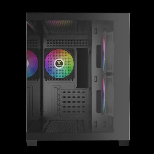 Gamdias кутия Case mATX - AURA GC10M v2 - 3 x 120 mm A-RGB, USB-C, Tempered Glass - image 3