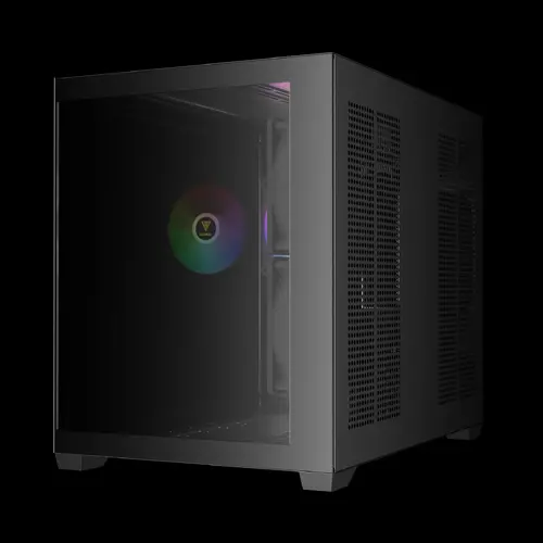 Gamdias кутия Case mATX - AURA GC10M v2 - 3 x 120 mm A-RGB, USB-C, Tempered Glass - image 5