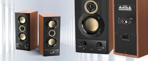 Genius ηχεία Speakers 2.0 - SP-HF800BT - 20W RMS, Bluetooth 5.3, ξύλινα - 5