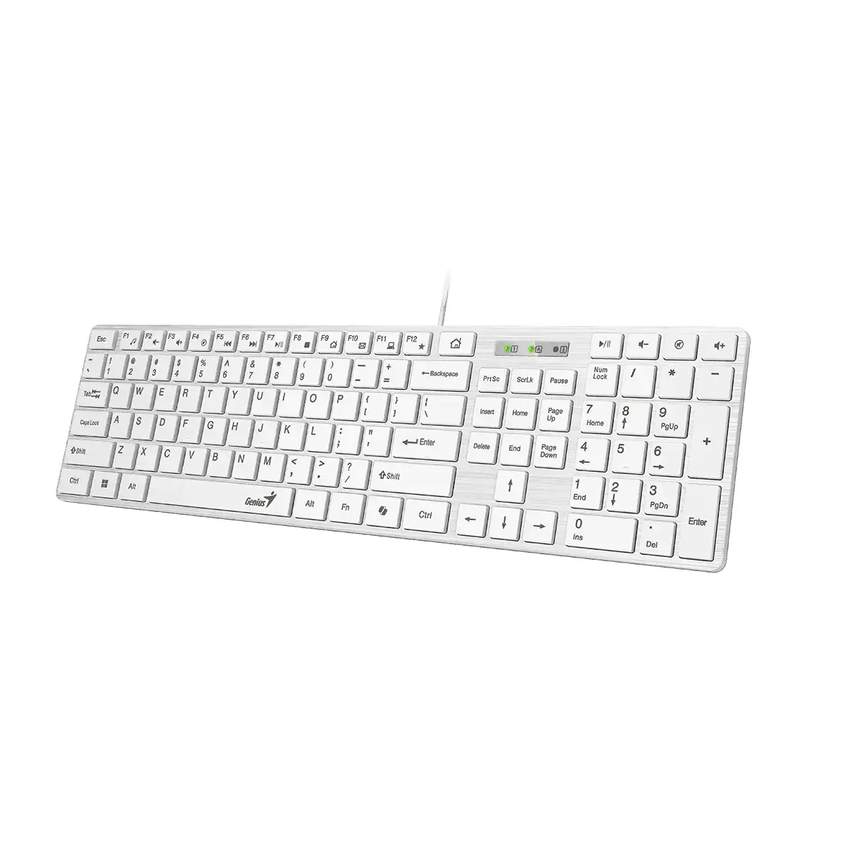 Genius клавиатура Slim Keyboard SlimStar 126 White - Copilot, Low profile Chocolate - image 2