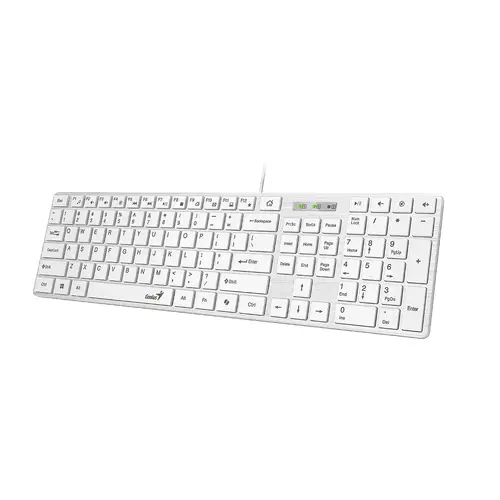 Genius клавиатура Slim Keyboard SlimStar 126 White - Copilot, Low profile Chocolate - image 2