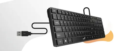 Genius клавиатура Slim Keyboard SlimStar 126 White - Copilot, Low profile Chocolate - image 4