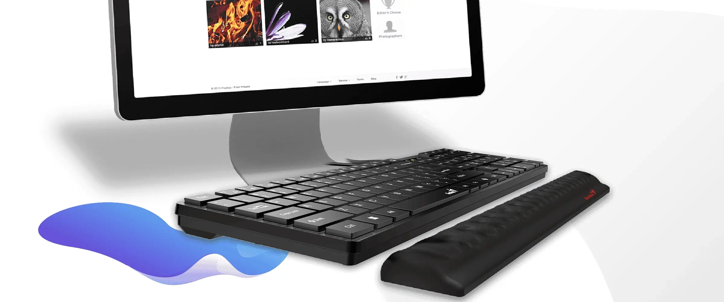 Genius клавиатура Slim Keyboard SlimStar 126 White - Copilot, Low profile Chocolate - image 6