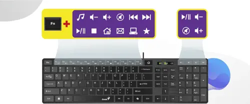 Genius клавиатура Slim Keyboard SlimStar 126 White - Copilot, Low profile Chocolate - image 7