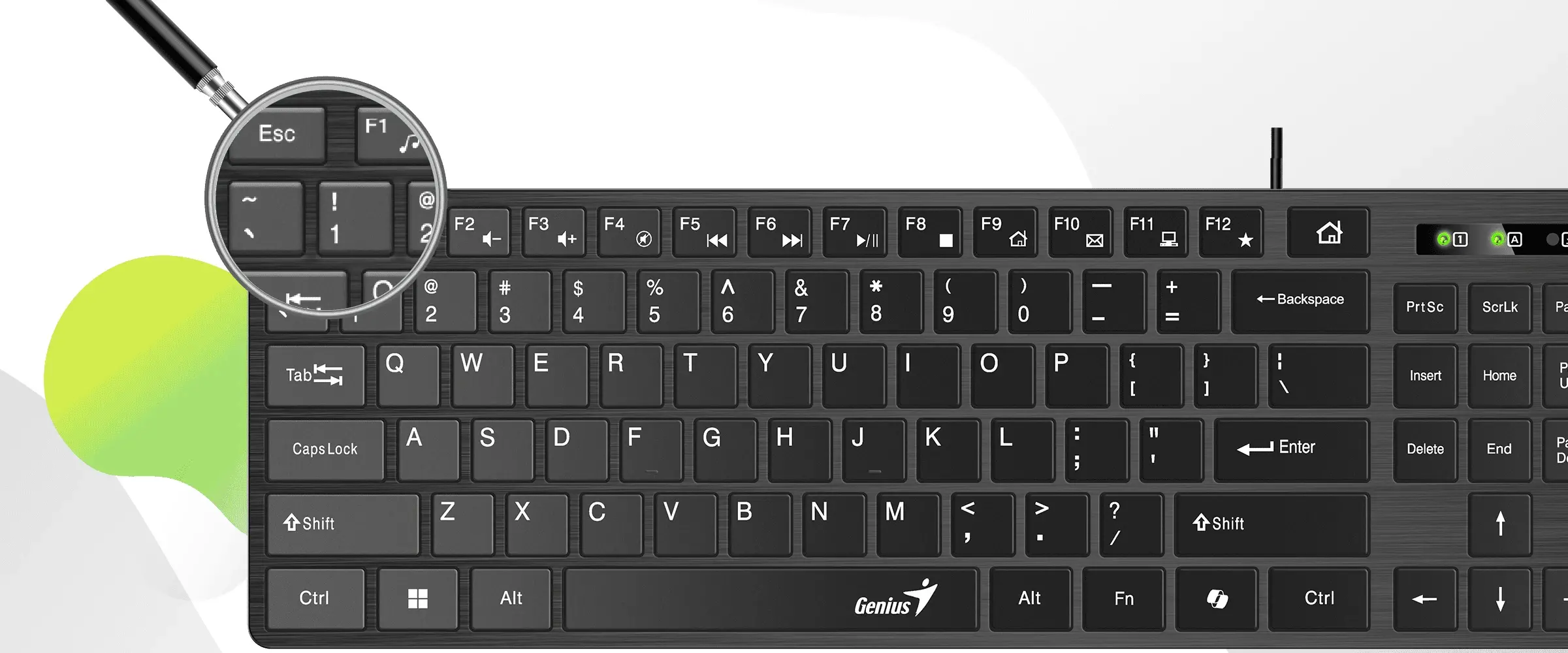Genius клавиатура Slim Keyboard SlimStar 126 White - Copilot, Low profile Chocolate - image 8