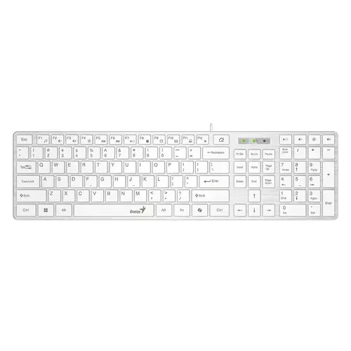 Genius клавиатура Slim Keyboard SlimStar 126 White - Copilot, Low profile Chocolate