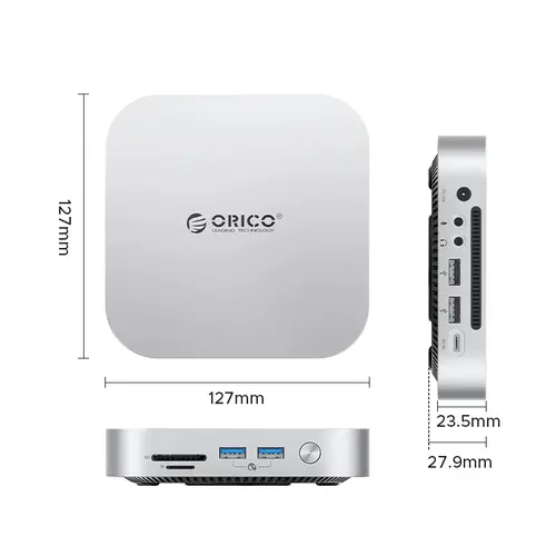 Orico докинг станция SSD Docking station M.2 NVMe - USB-C(10Gbps) x 1, USB3.2 x 2, USB2.0 x 2, M.2 x 1, Audio, SD/TF 4.0 - MiniLink M49P-EU-SV - image 1