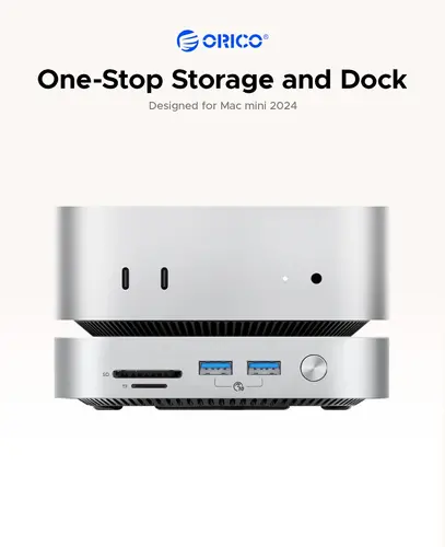 Orico докинг станция SSD Docking station M.2 NVMe - USB-C(10Gbps) x 1, USB3.2 x 2, USB2.0 x 2, M.2 x 1, Audio, SD/TF 4.0 - MiniLink M49P-EU-SV - image 3