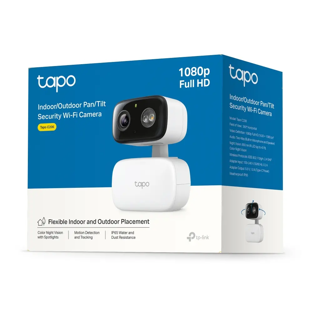 Κάμερα TP-Link Tapo C206, Wi-Fi, για οικιακή ασφάλεια εσωτερικού/εξωτερικού χώρου - image 11