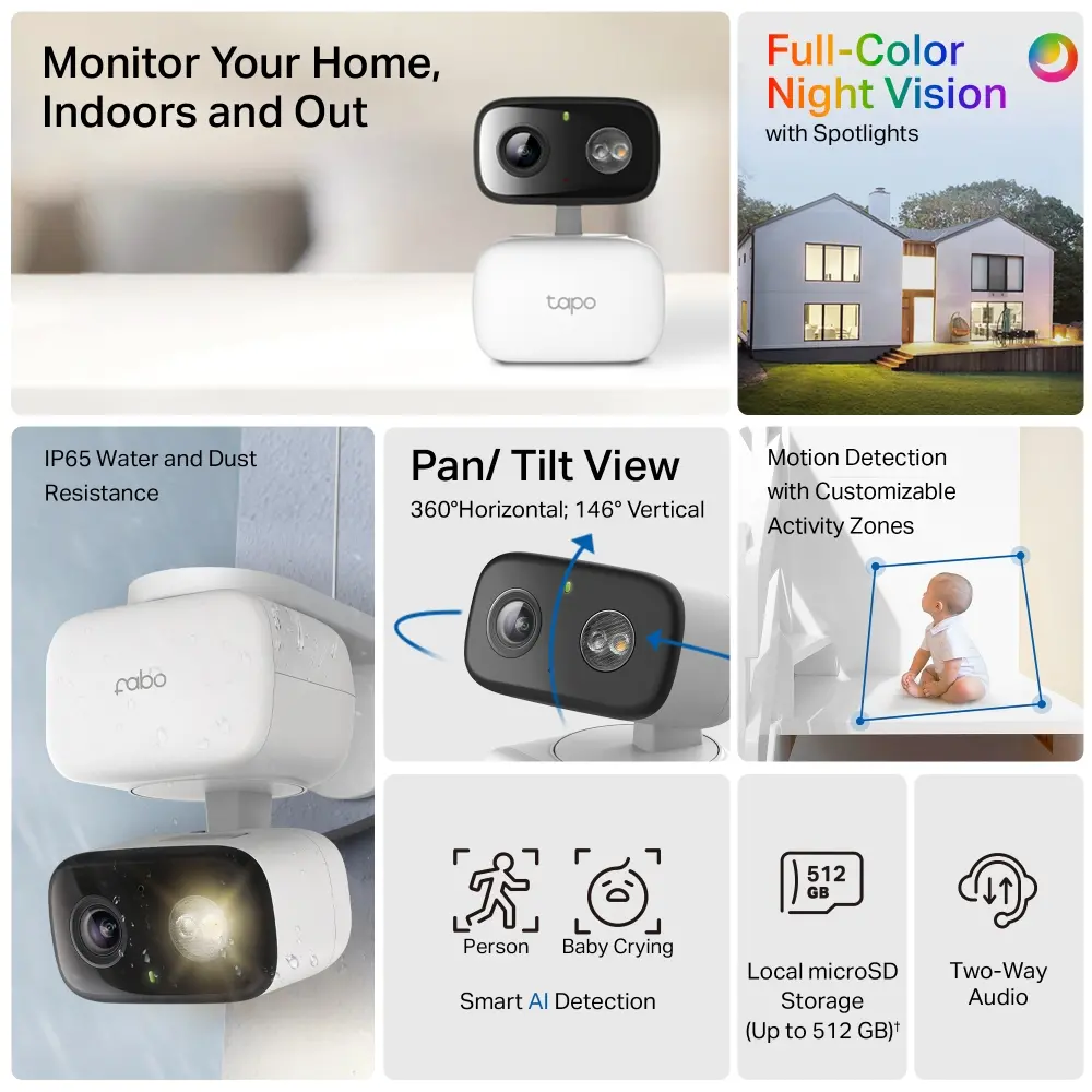 Камера TP-Link Tapo C206, Wi-Fi,за домашна сигурност за вътрешна/външна употреба - image 3