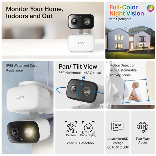 Камера TP-Link Tapo C206, Wi-Fi,за домашна сигурност за вътрешна/външна употреба - image 3