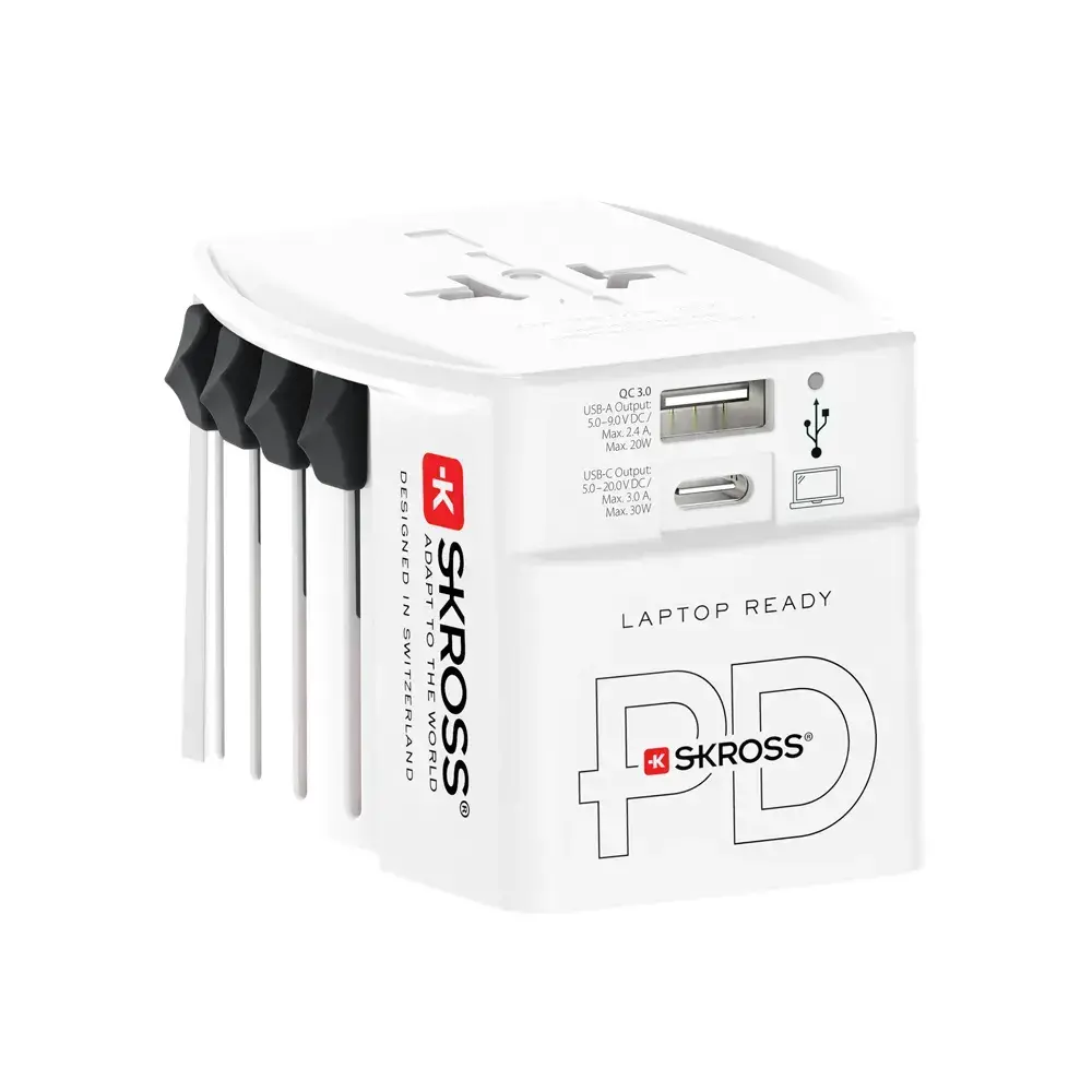 Skross универсален адаптер 220V , 30W, бял - image 1