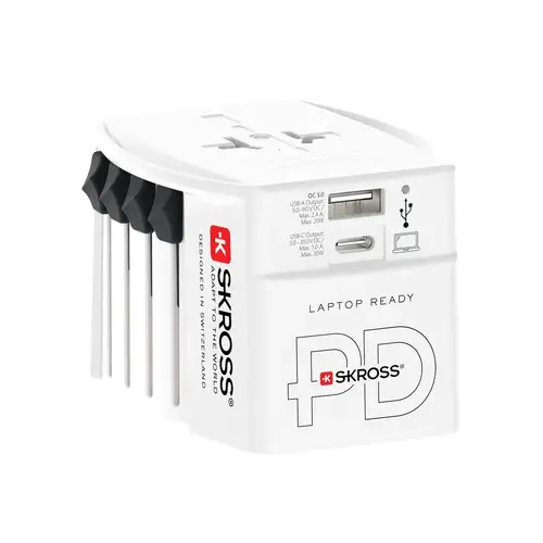 Skross универсален адаптер 220V , 30W, бял - image 1