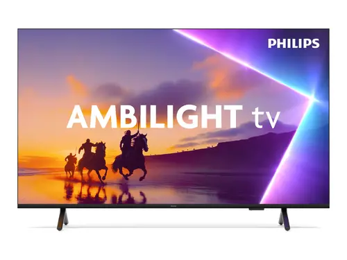 Телевизор, Philips 43PUS8510/12, 43" 4K Ultra HD QLED, 3840x2160p, DVB-T/T2/T2-HD/C/S/S2, 60Hz, Ambilight 3, Pixel Precise UHD, 90% DCI, HDR+, Titan OS, Dolby Atmos, Dolby Digital, VRR, 3*HDMI, 2*USB, 802.11ac, 20W RMS, Black