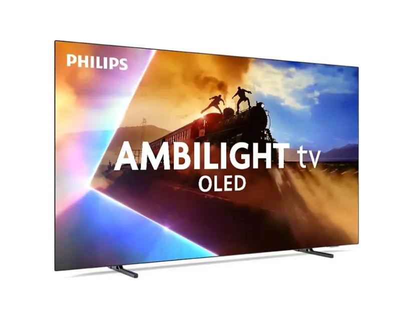 Телевизор, Philips 55OLED770/12, 55" UHD 4K OLED 120Hz Ultra-low lag, 3840x2160, DVB-T/T2/C/S/S2, Ambilight 3, HDR10+, Titan OS, Dolby Vision, Atmos, DTS:X, P5 Perfect Picture /Al, BT 5.2, 4*HDMI, VRR, 2* USB, 802.11ac, 20W RMS - image 1