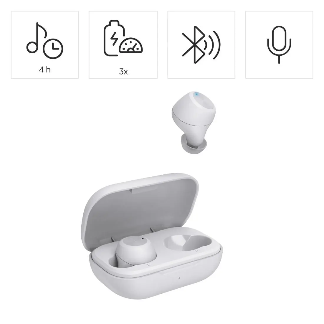 Hama Блутут слушалки “Spirit Chop II”, TWS, in-Ear, бяло - image 6