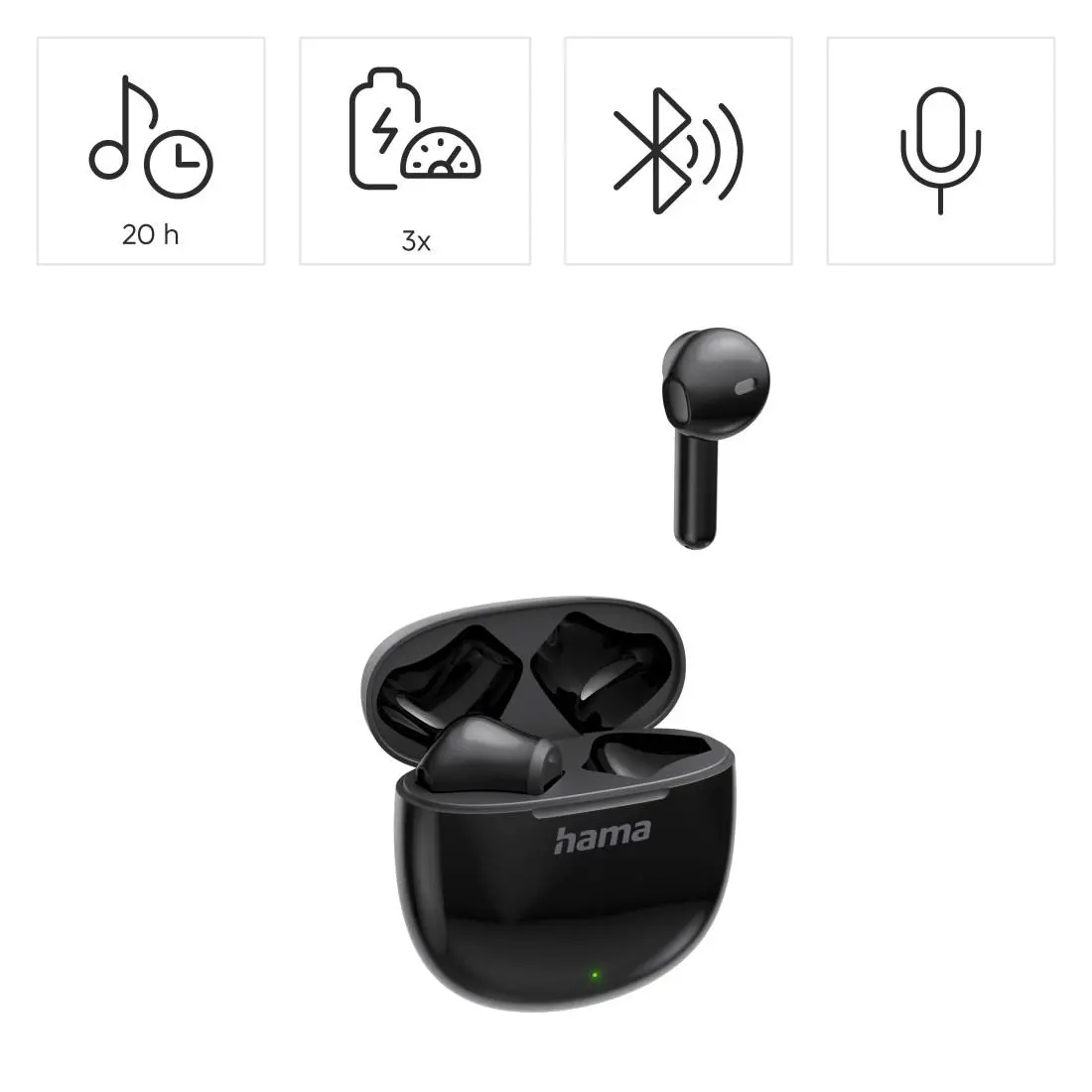 Hama Блутут слушалки "Action One", TWS, Earbuds, черно - image 8