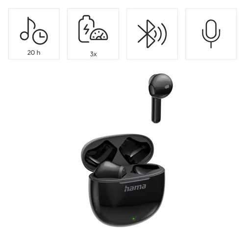 Hama Ακουστικά Bluetooth "Action One", TWS, Earbuds, μαύρο - 9