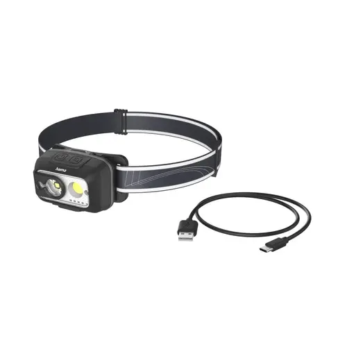 HAMA Φακός κεφαλής / LED "HL500-C", USB-C, 4 λειτουργίες - 14