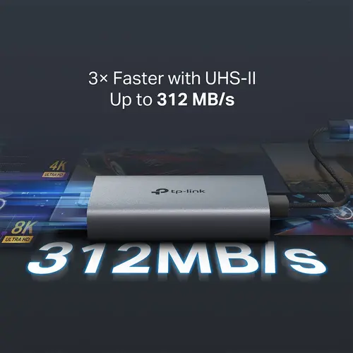 Cititor de carduri TP-LINK UA440C, USB 3.0 Type-C la SD & microSD 4.0 - 4