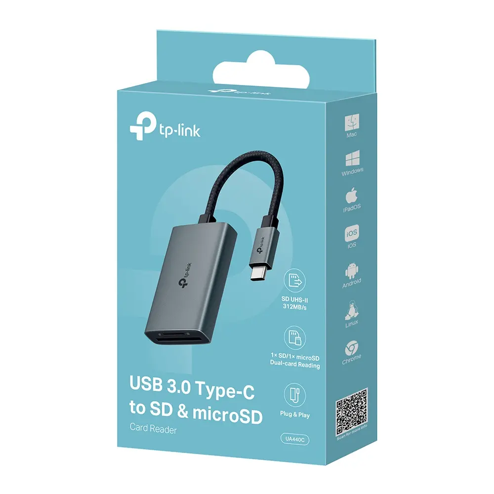 Cititor de carduri TP-LINK UA440C, USB 3.0 Type-C la SD & microSD 4.0 - image 7