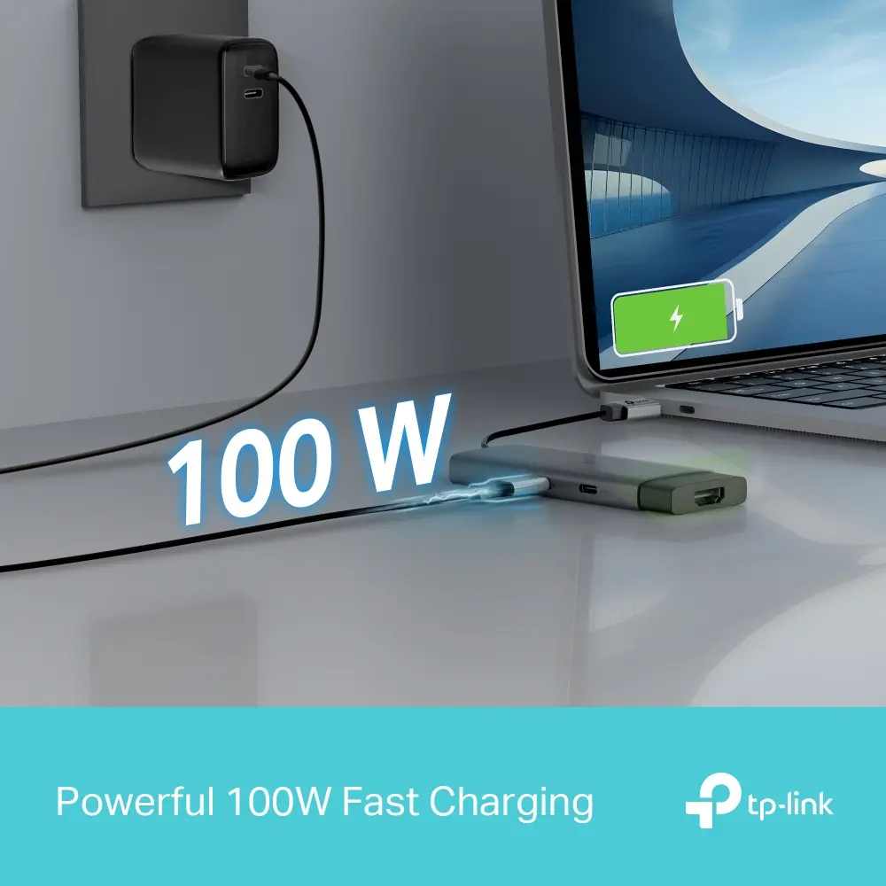 Хъб TP-LINK UH5020C, USB Type-C 5 в 1 Hub - image 5