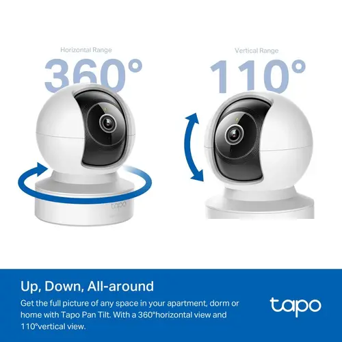 Домашна охранителна WiFi камера TP-Link Tapo C232, 3K 5Mp  с AI, Pan/Tilt, LAN, WiFi,SDmicro, нощно виждане - image 5