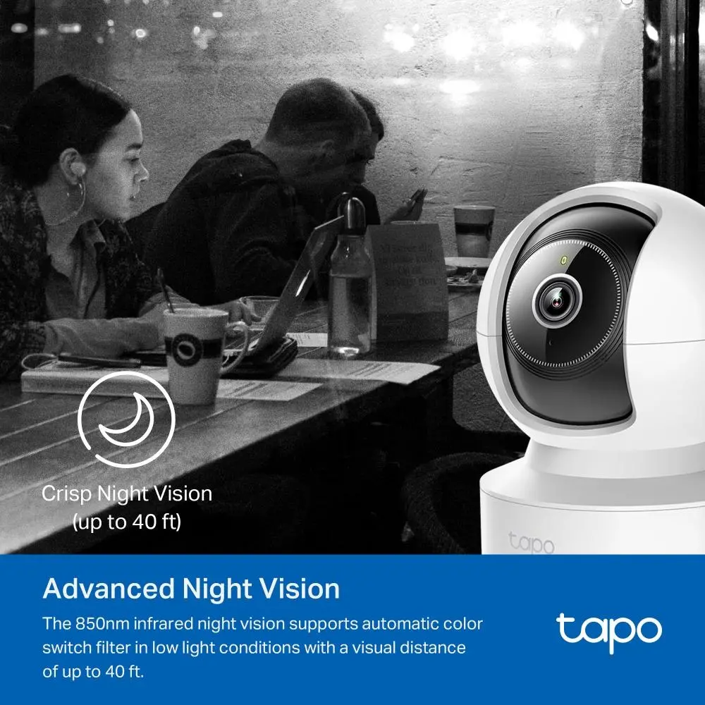 Домашна охранителна WiFi камера TP-Link Tapo C232, 3K 5Mp с AI, Pan/Tilt, LAN, WiFi,SDmicro, нощно виждане - image 6