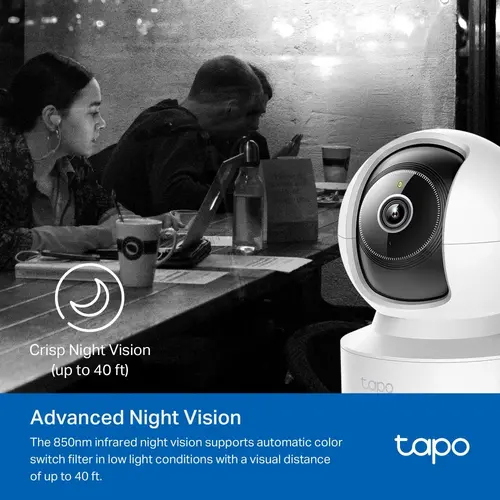 Домашна охранителна WiFi камера TP-Link Tapo C232, 3K 5Mp  с AI, Pan/Tilt, LAN, WiFi,SDmicro, нощно виждане - image 6