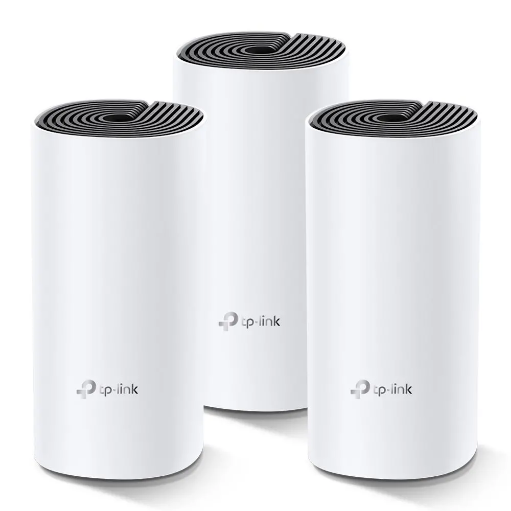 Безжичен рутер TP-Link Deco M4, AC1200, 2.4/5 GHz, 300 - 867 Mbps, Gigabit, 3 бр. в комплект