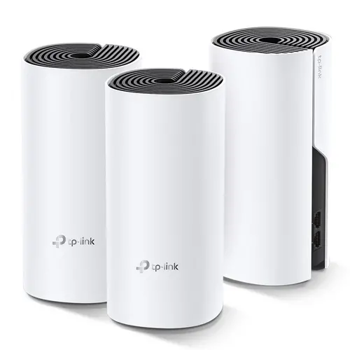 Безжичен рутер TP-Link Deco M4, AC1200, 2.4/5 GHz, 300 -  867 Mbps, Gigabit, 3 бр. в комплект - image 1