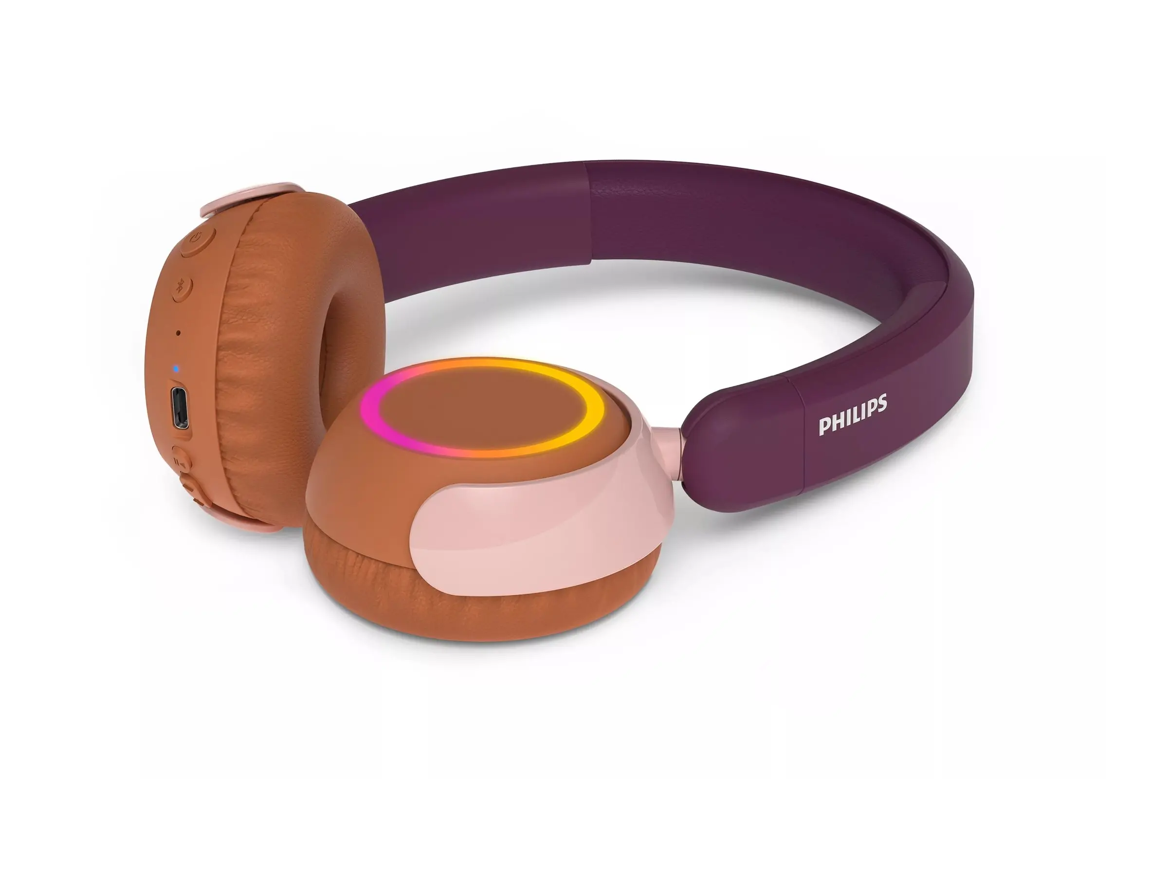 PHILIPS Детски Bluetooth слушалки Светещи наушници Ограничена сила на звука до 85 dB Magenta Purple - image 10