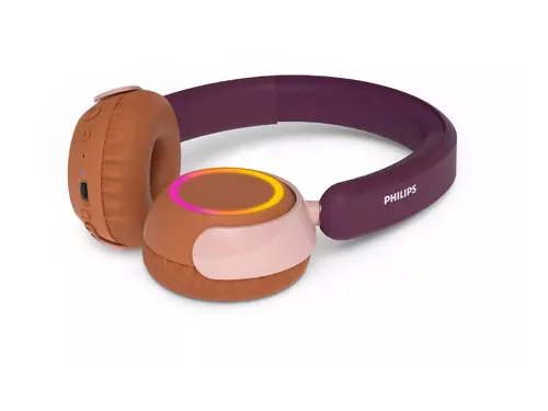 PHILIPS Детски Bluetooth слушалки  Светещи наушници Ограничена сила на звука до 85 dB Magenta Purple - image 10