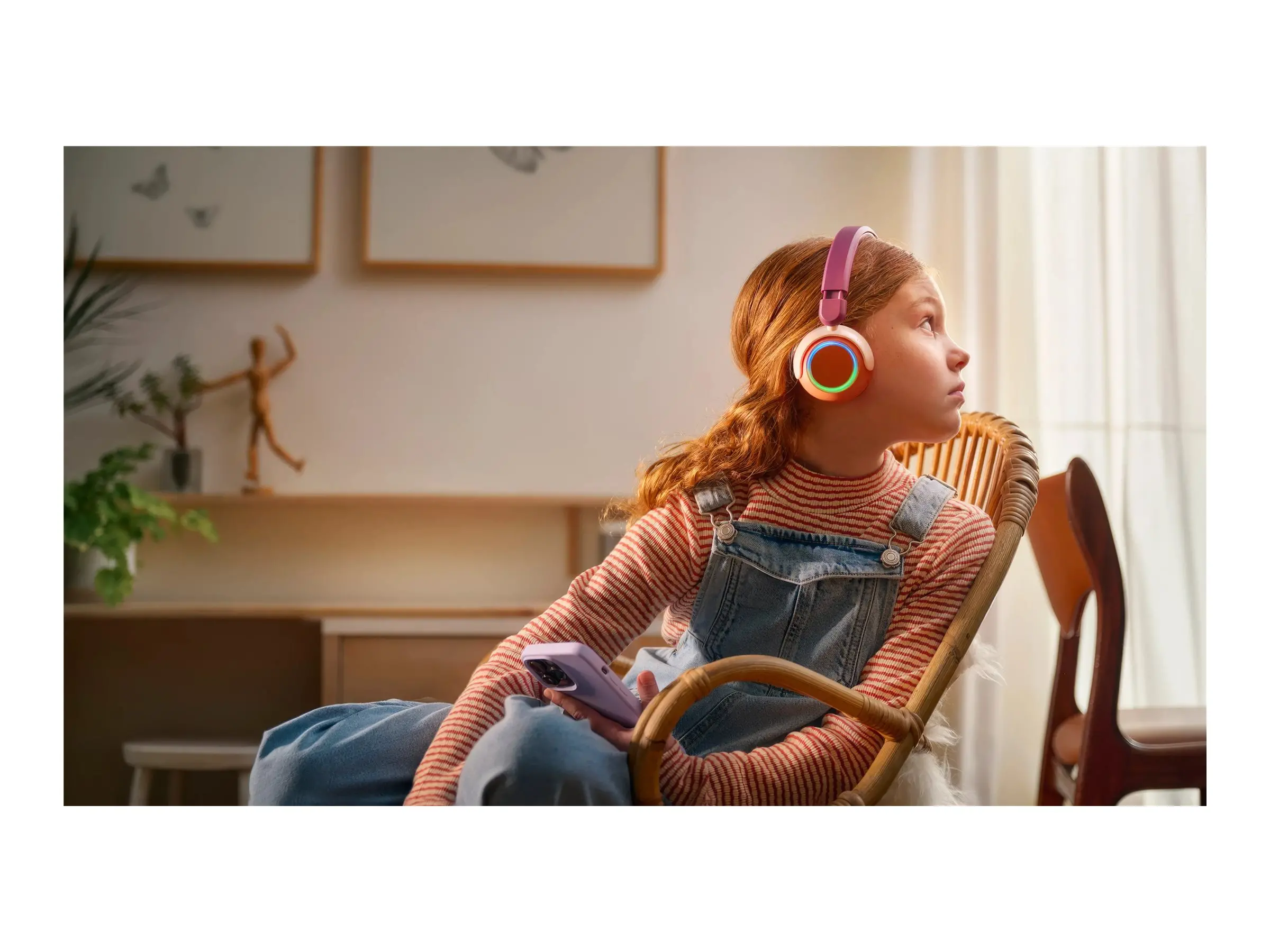 PHILIPS Детски Bluetooth слушалки Светещи наушници Ограничена сила на звука до 85 dB Magenta Purple - image 4