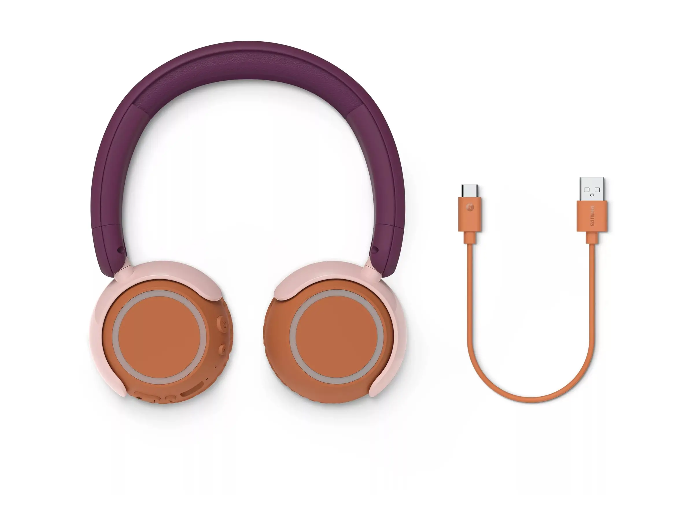 PHILIPS Детски Bluetooth слушалки Светещи наушници Ограничена сила на звука до 85 dB Magenta Purple - image 5