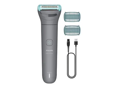 PHILIPS Водоустойчив тример за тяло Series 3000 2 гребена Система за бръснене Triple Protect до 80 минути работа с 1 час зареждане