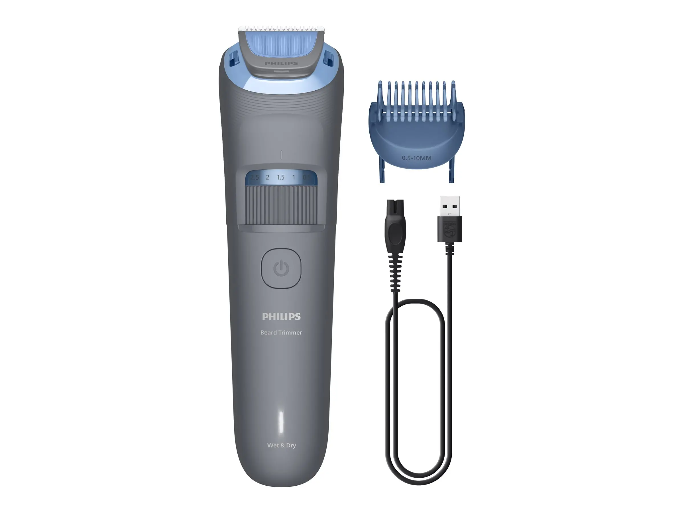 PHILIPS Тример за подстригване на брада series 3000 20 настройки за дължина 60 мин без кабел с 4 часа зареждане