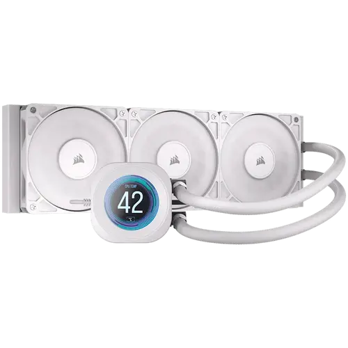CORSAIR NAUTILUS 360 LCD White, 360mm Radiator, Liquid CPU Cooler