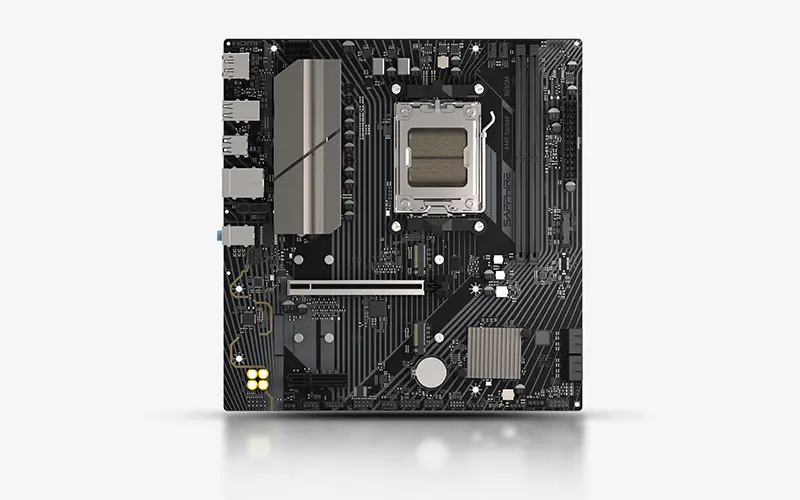 SAPPHIRE AMD B650M-E AM5 Ryzen R9/R7/R5, 2x DDR5 7600MHz, PCIe 4.0 x16, 1x M.2 Gen5, 1x M.2 Gen4, LAN 2.5 Gbps, Micro-ATX