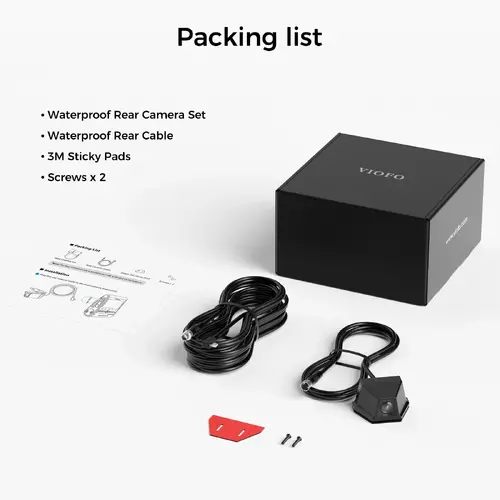 VIOFO αδιάβροχη κάμερα οπισθοπορείας Waterproof Rear Camera - RWC200 - 2K Quad HD, καλώδιο 9.5m συμπεριλαμβάνεται - 12