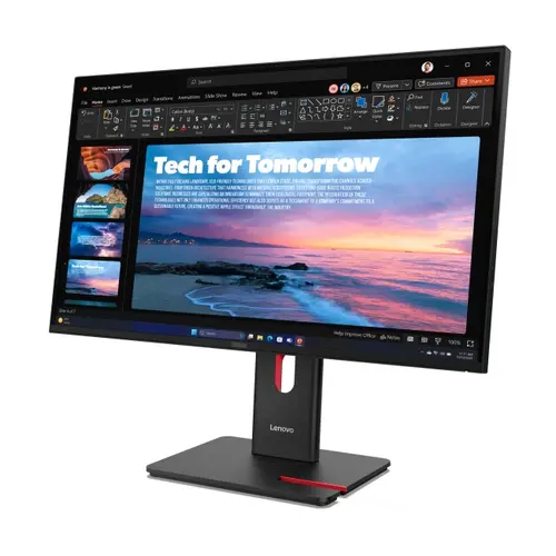 Монитор, Lenovo ThinkVision T27QD-40 27" IPS, 16:9, 2560x1440, 1500:1, 4/6ms, 120Hz, HDMI, DP, RJ-45, USB, Tilt, Swivel, Pivot, Height Adjust Stand - image 3