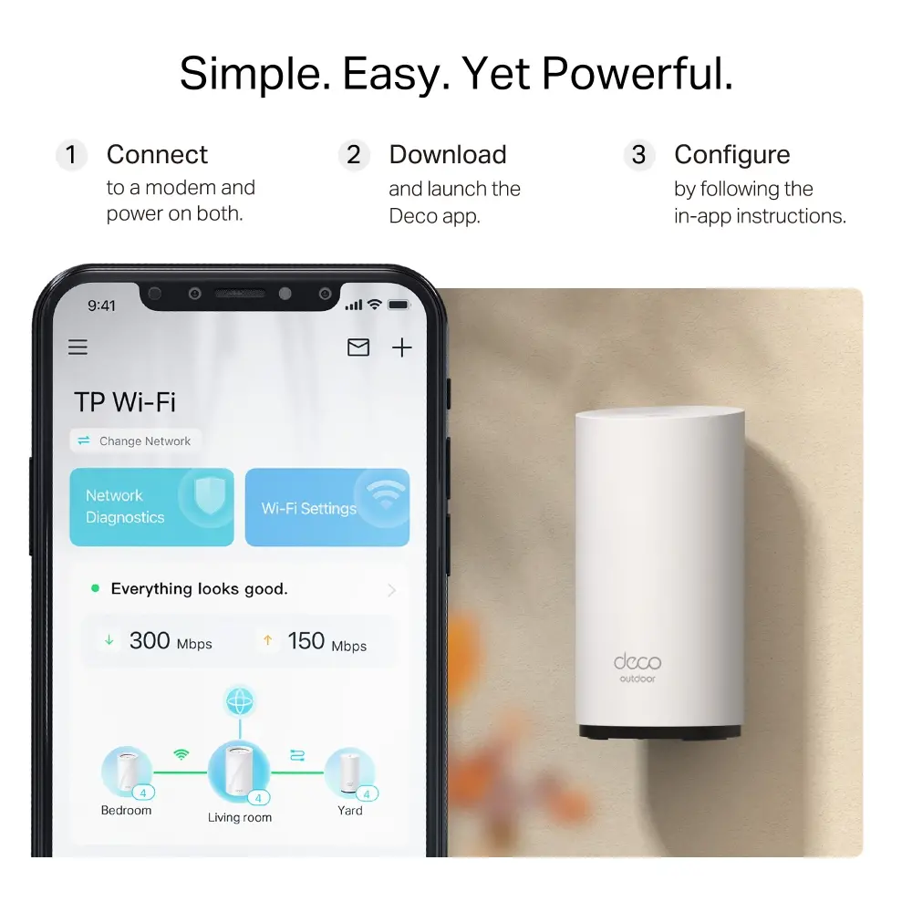 Ασύρματος δρομολογητής TP-LINK Deco BE25-Outdoor(1-pack), BE3600 WiFi7, Mesh, εξωτερικού/εσωτερικού χώρου - image 7