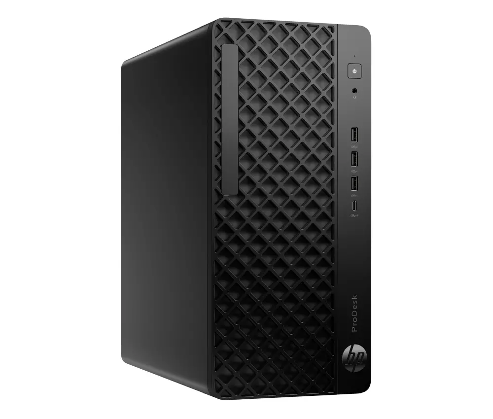 Настолен компютър, HP ProDesk 4 Tower G1i AI, Ultra 5 225(up to 4.9Ghz/20MB/10C), 32GB 5600Mhz 1DIMM, 1TB PCIe SSD, HP 125 Keyboard & HP 125 Mouse, WiFi 6E + BT 5.3, Win 11 Pro, 3Y NBD On Site - image 1