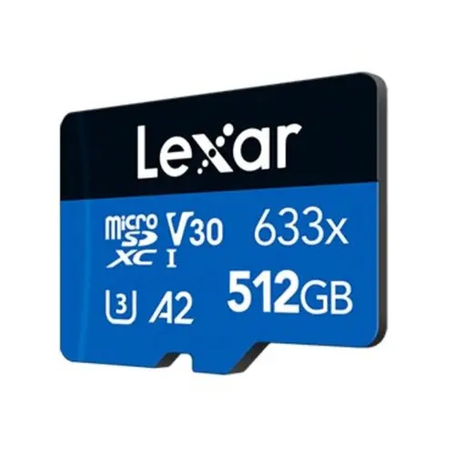 Micro SDXC 512GB 170MB/s UHS-I,A2,V30,U3,BLUE LEXAR - image 1