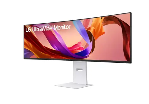 Монитор, LG 49U950A-W, 49" 32:9 Curved UltraWide Dual QHD 5K 5120x1440 NANO IPS 1ms MBR, 144 Hz, 5ms, 400 cd/m2, 1000:1, HDR400, DCI-P3 98%,  USB Type-C, PD 90W, FreeSync, G-SYNC, PIP, 2 PBP, HDMI, DisplayPort, Speacer 2ch 10W, Tilt, Height, Swivel, Tiltan - image 1